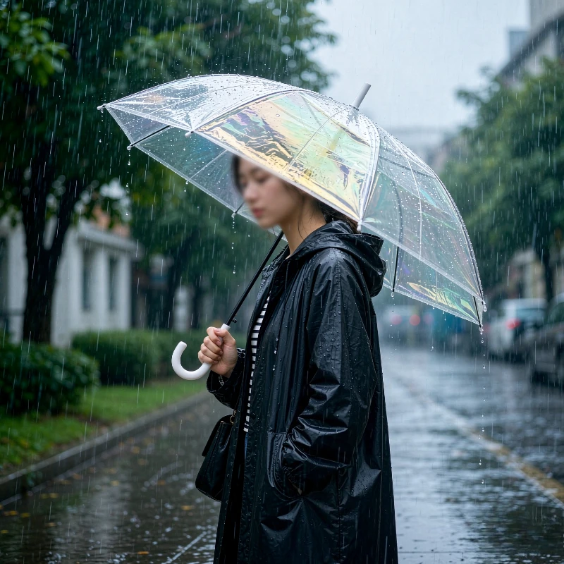 Automatic Folding Reflective Umbrella Water Activated Color Changing Night Safety Compact Travel Daily Rain Protection 우산