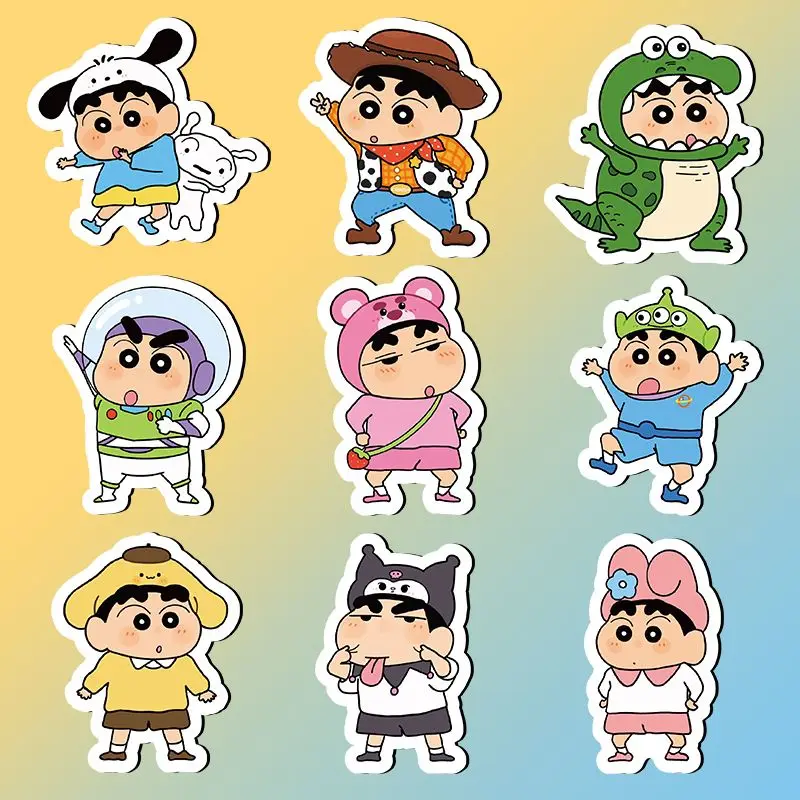 Anime Crayon Shin-chan 103PCS Sticker Cartoon Mobile Phone Case Water Cup DIY Tablet Decoration Waterproof Sticker Gift