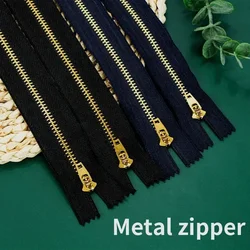 4/8pcs 4# brass metal zipper closed casual jeans zipper dual color