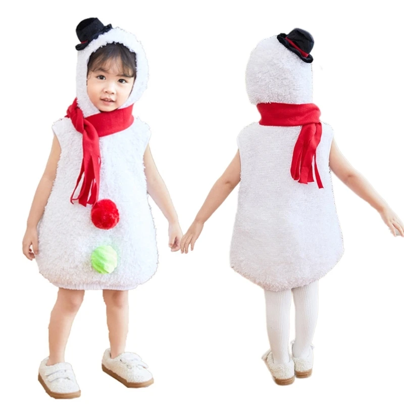 

Y1UB White Christmas Snowman Costume Festive Fancy Dress Costume, Snowman Outfits