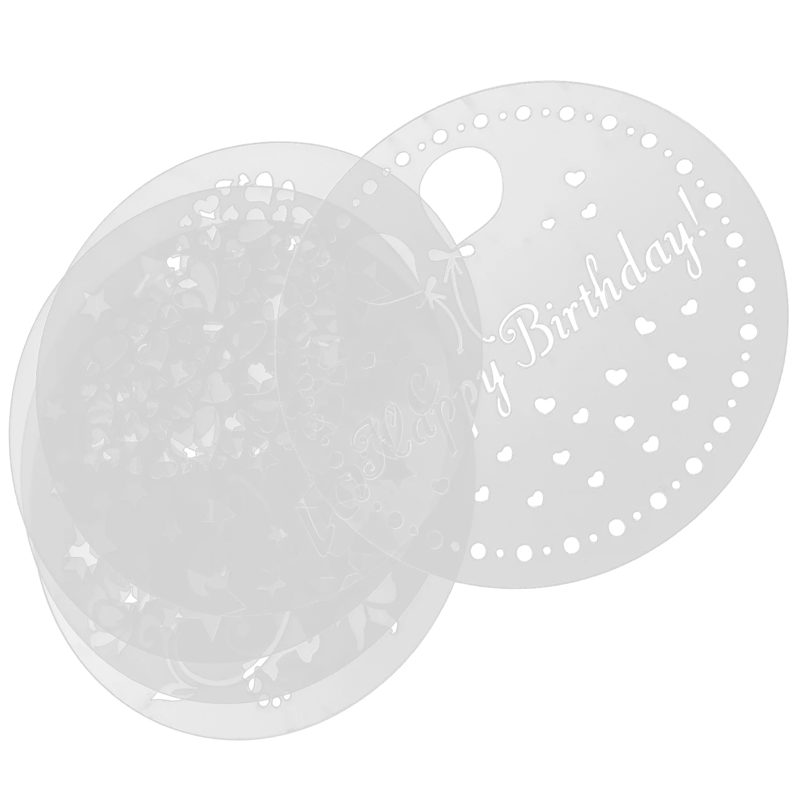 

Latte Decoration Stencils Coffee Art Tools Powdered Sugar Sieve Reusable Templates Washable Baking Molds Plastic Safe Cake Decor