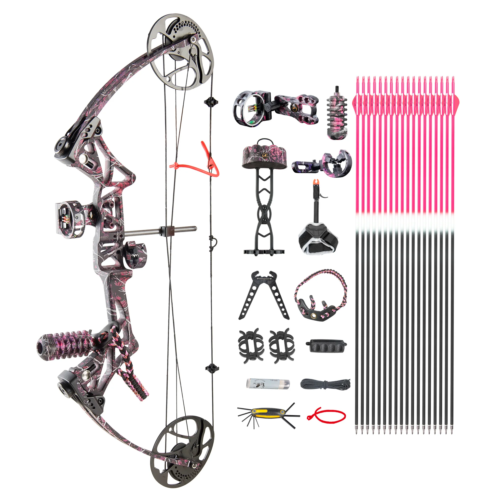 

ARCHERY M1 Compound BowWomen Hunting Bow And Arrow Package CNC Milling Riser USA Gordon Limb,BCY String Archery Bow