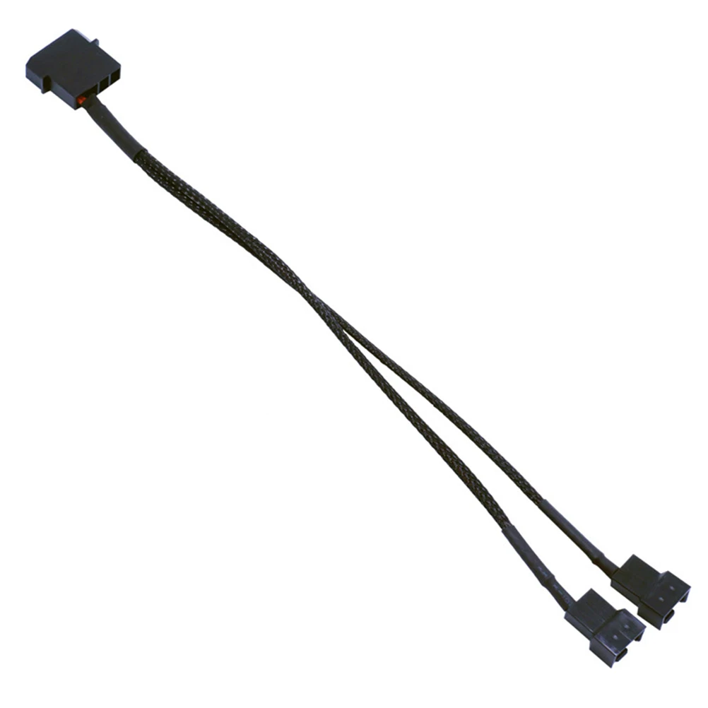 

3pc 3 Cooling Adapter Cables PWM Splitter Extension for PC Black Fan Splitter For Pc Temperature Control Wiring Aesthetics