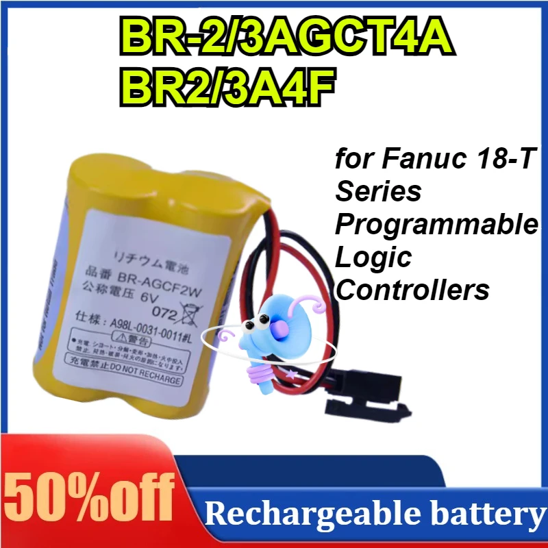 

BR-2/3AGCT4A BR2/3A4F PLC Replacement Battery for Fanuc 18-T Series Programmable Logic Controllers