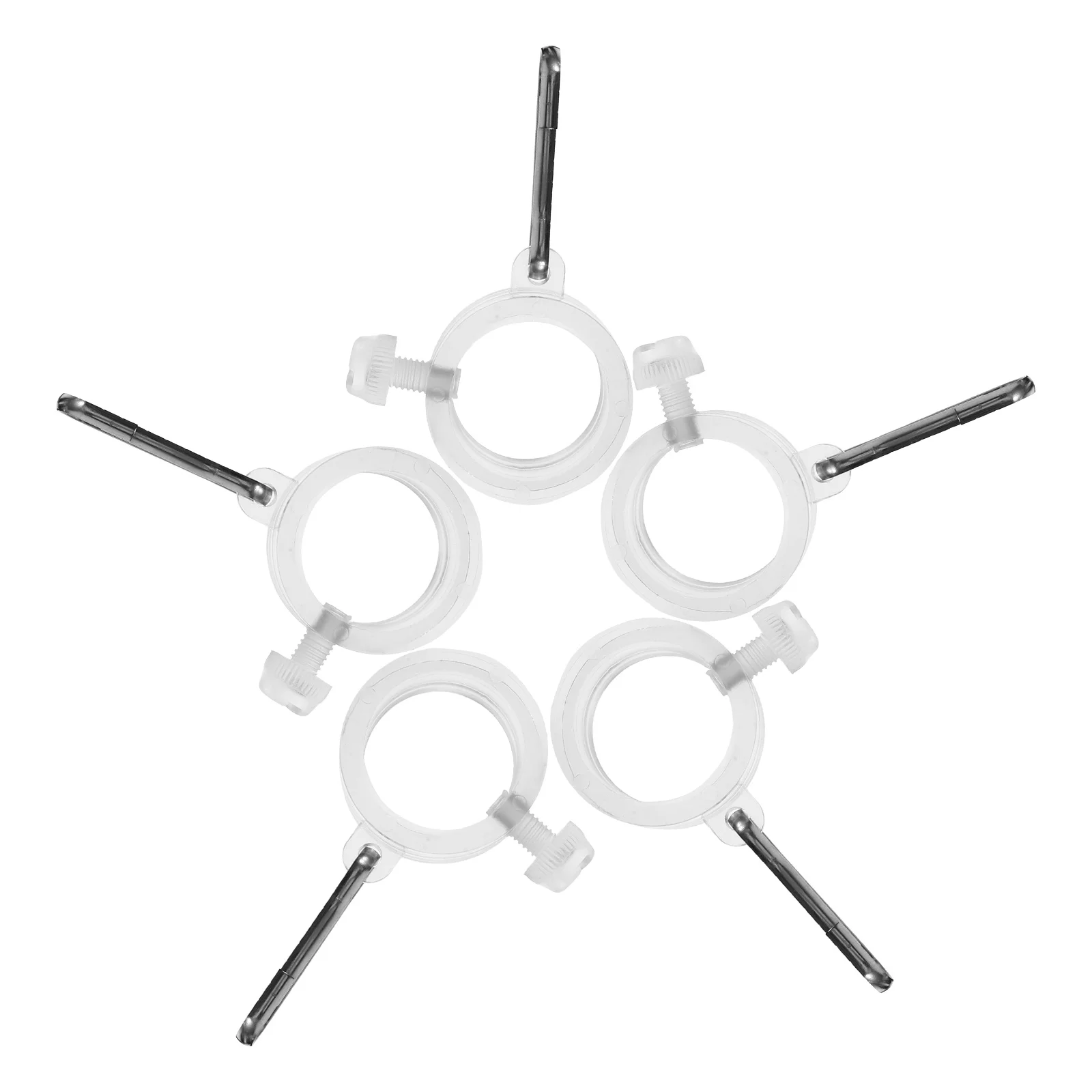 

5pcs Flag Fixing Buckles Durable PC Mounting Rings for Conference Outdoor Events Secure Fasteners Pole Accessories Flags