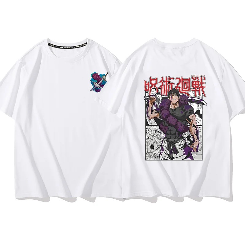 Anime Jujutsu Kaisen Fushiguro Toji Print T Shirt Couple student street sports casual T-shirt