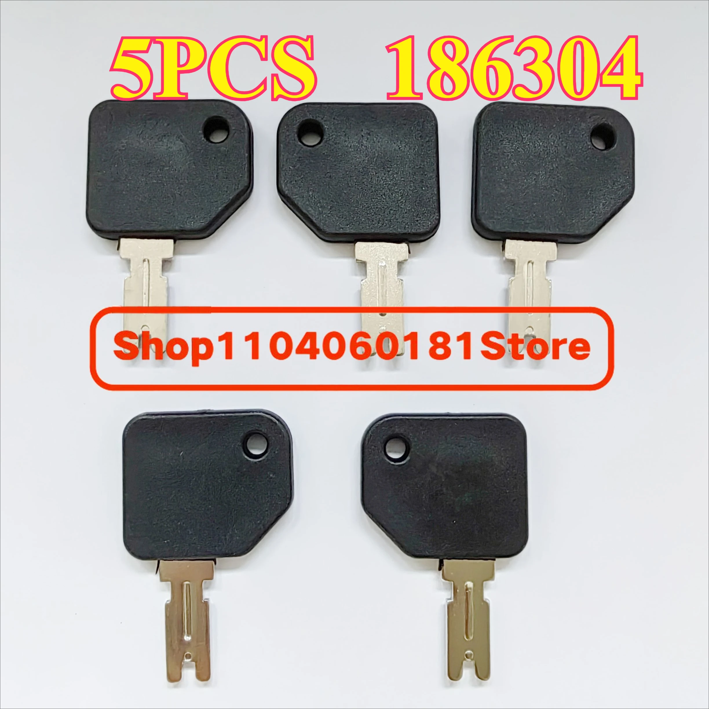 

5PCS KEYS 186304 Ignition Key Fits For Hyster Forklift S30XL Model