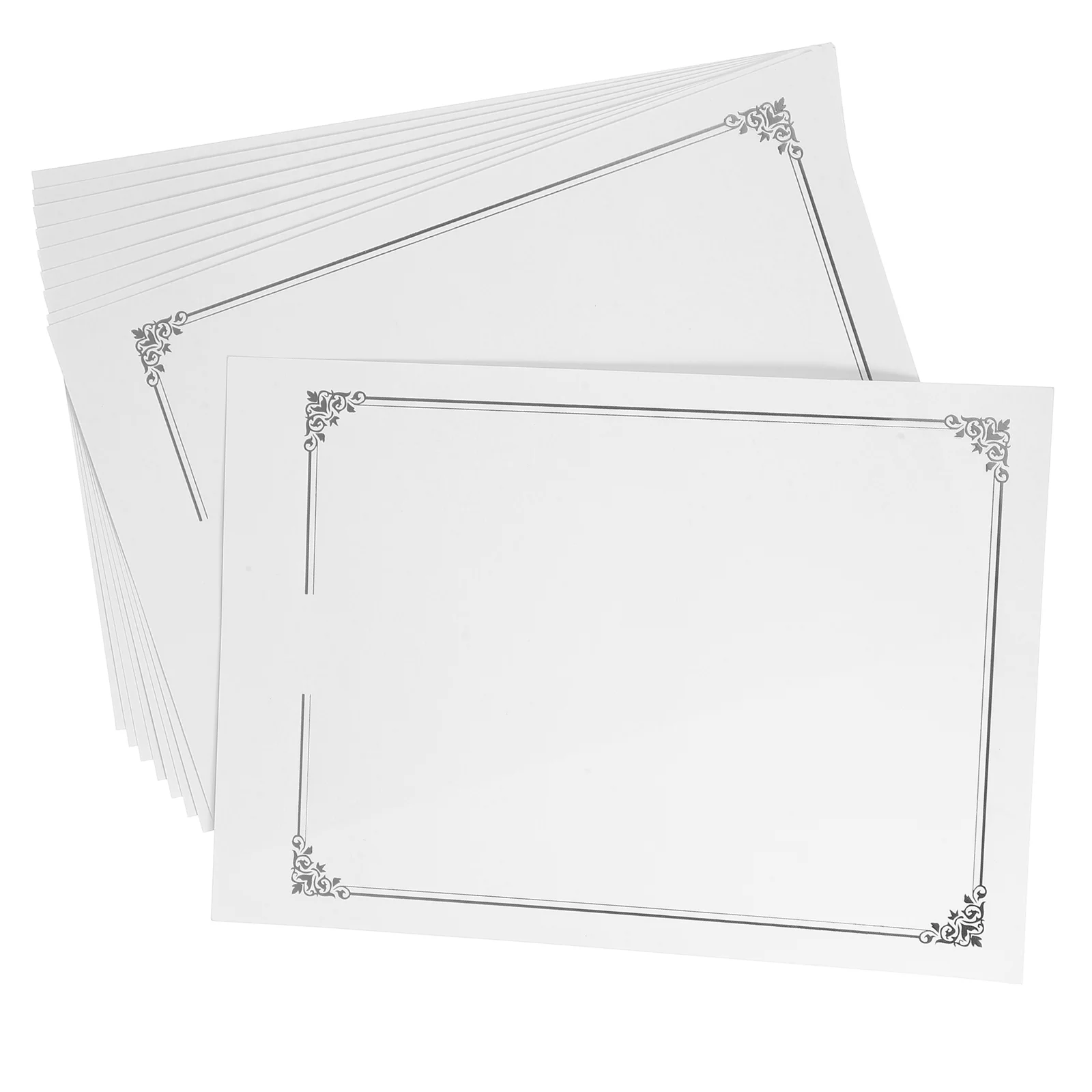 

Blank Gold Stamping Certificate Award Document Cardstock Recognition Certificates Thick Paper Foil Craftsmanship Versatile Use