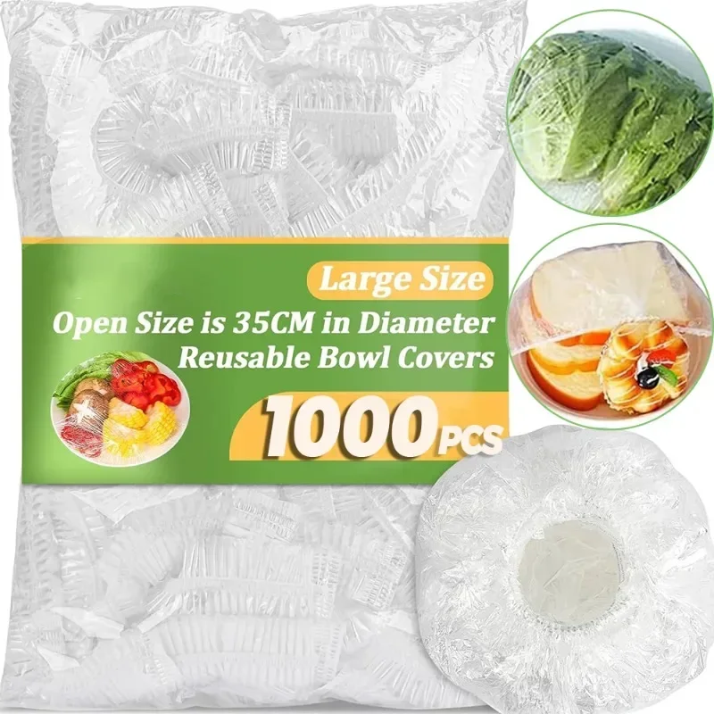 

1000/100Pcs Disposable Food Cover Elastic Saran Wrap for Fruit Vegetable Home Kitchen Fresh Keeping Bags Stretch Bowl Cup Covers