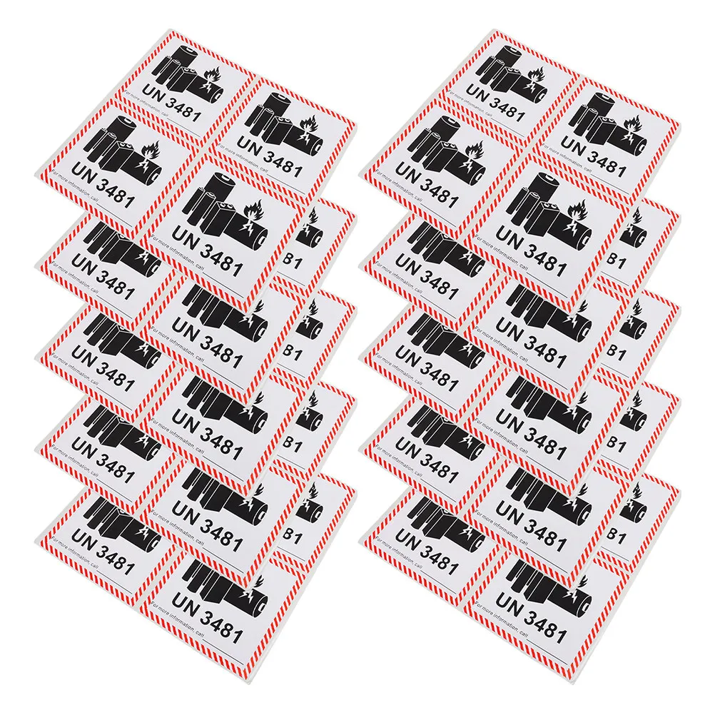 

200 шт. огнестойких предупреждающих этикеток-наклеек для транспортировки литий-ионных аккумуляторов