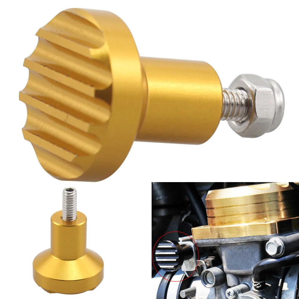 Motorcycle Fluted Carburetor Choke Knob Fits For Triumph Bonneville Scrambler Thruxton 900 2008-2015 Gold Carburetor Choke Knob