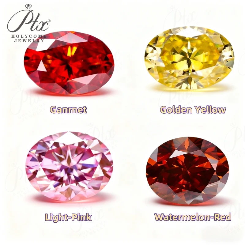 

Муассанит Покрытие Овальной Огранки Многоцветный VVS1 Сверкающие Драгоценные Камни для Кольца Ожерелье Серьги DIY Изящные Ювелирные Изделия Ремесло и Подарок