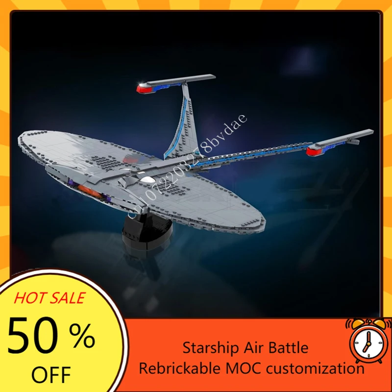 

811 шт., USS Enterprise (NCC-1701-J), масштаб миди, военные MOC, космический корабль, боевые пазлы, праздничные, рождественские, игрушки на день рождения, подарок для детей в возрасте