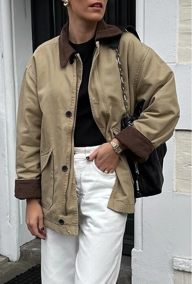 

2025 Autumn and Winter Fashion Three Color Lapel Cotton Jacket Jacket