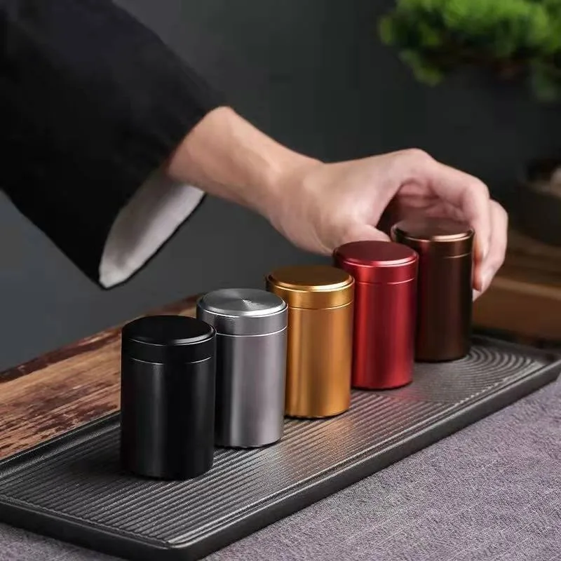 1 Stück, Aufbewahrungsglas, Vorratsglas, luftdichtes, geruchsdichtes Aluminium-Aufbewahrungsglas, versiegelte, geruchsdichte Box, stabile Box, Raucherzubehör