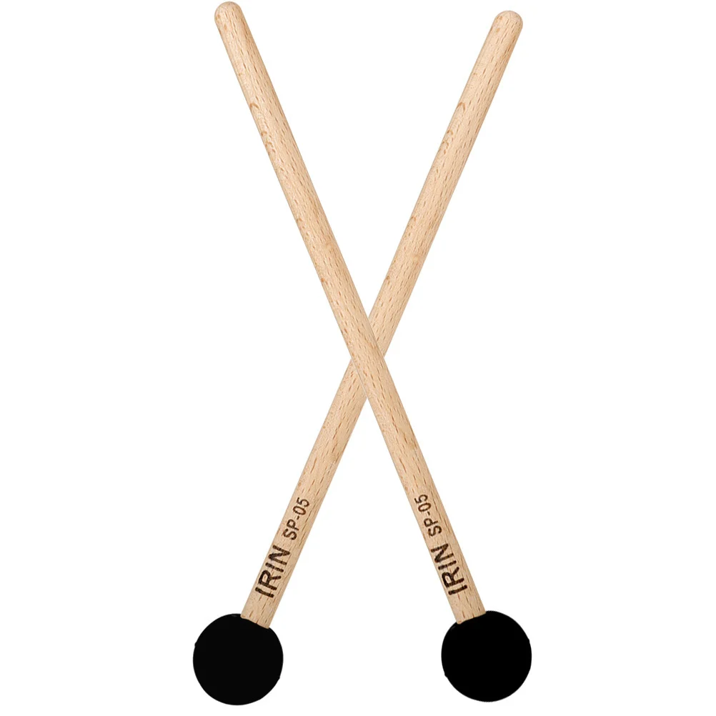 

2Pcs Singing Bowl Mallet Rubber Head Beech Wood Handle Pure Sound Drum Mallet for Practice Performance Percussion Instrument