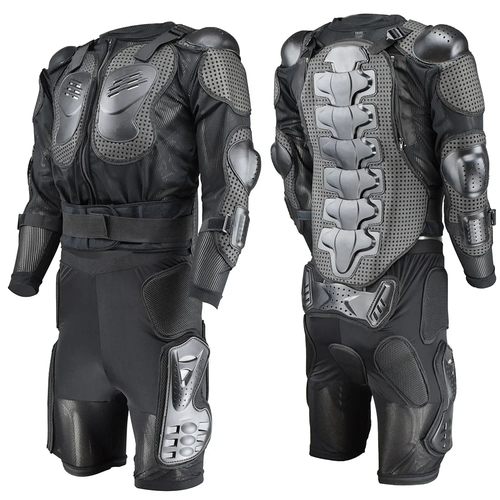 

Motorcycle Protective Armor Gear Jacket Full Body Cloth Motocross Turtle Back Protection Jackets Black Durable Motorcycle Suit