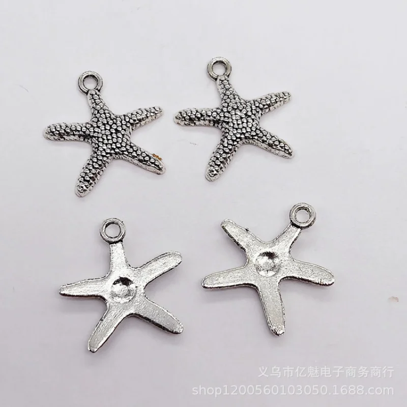 Factory Direct Sales 100Pieces Combined with Ornament Marine Life Starfish Pendant Bracelet Necklace Clothing Pendant Materials