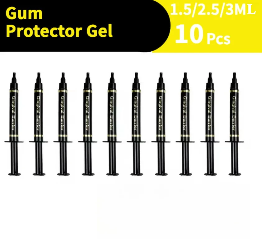 

10 шт., защитный гель для стоматологических резинок 1,5/2,5/3 мм, барьер для кормления полости рта, отбеливание, ремонтный материал, лабораторные инструменты