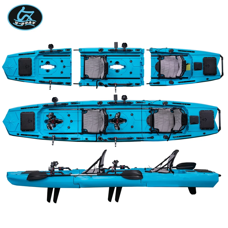 U-Boat 14ft Modular Fishing Kayak Three Section Pedal DriveKayak Two Section Kayak Easy To Disassemble And Splice