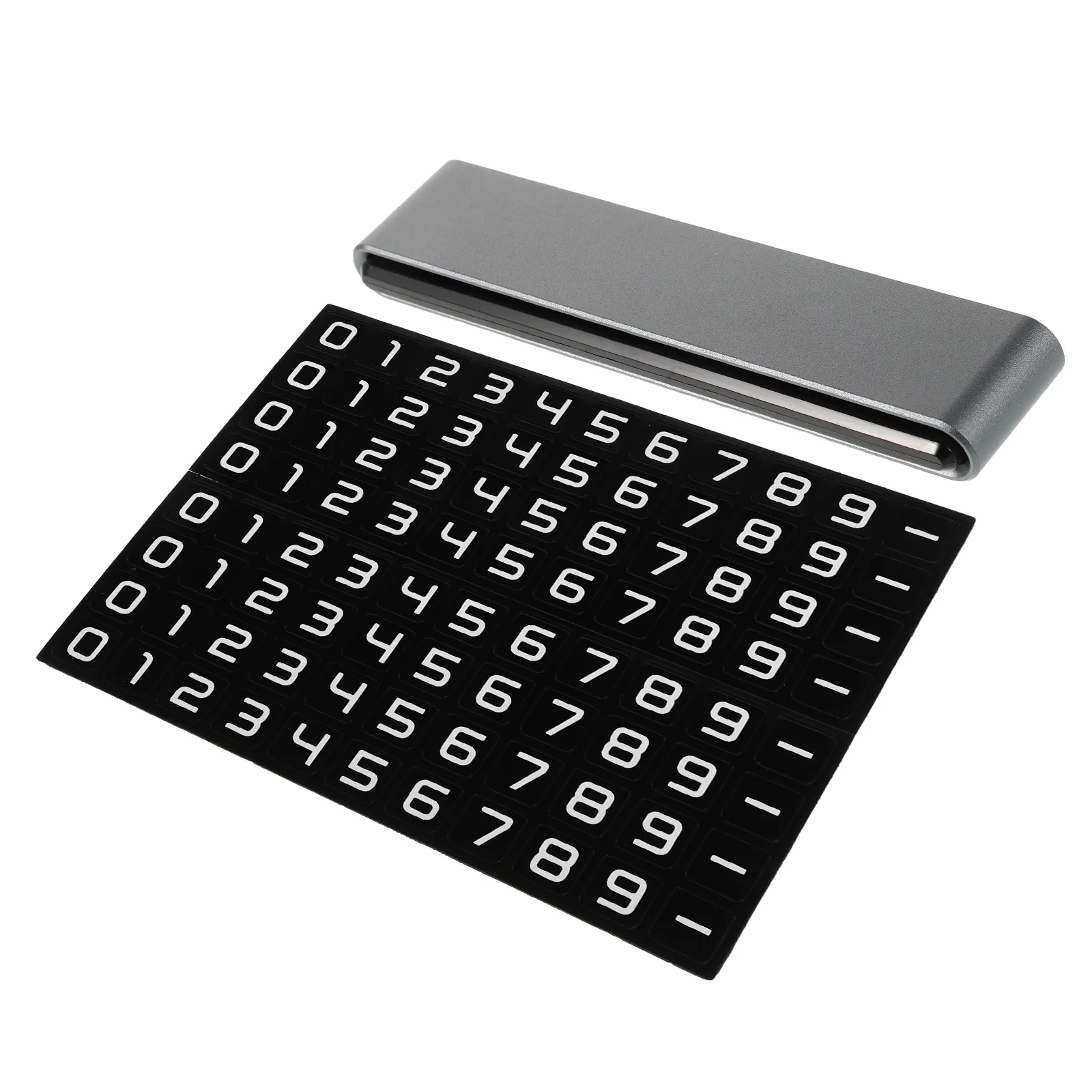 

1Set Car Temporary Parking Dual Number Phone Plate for Dashboard Easy Installation Durable Material