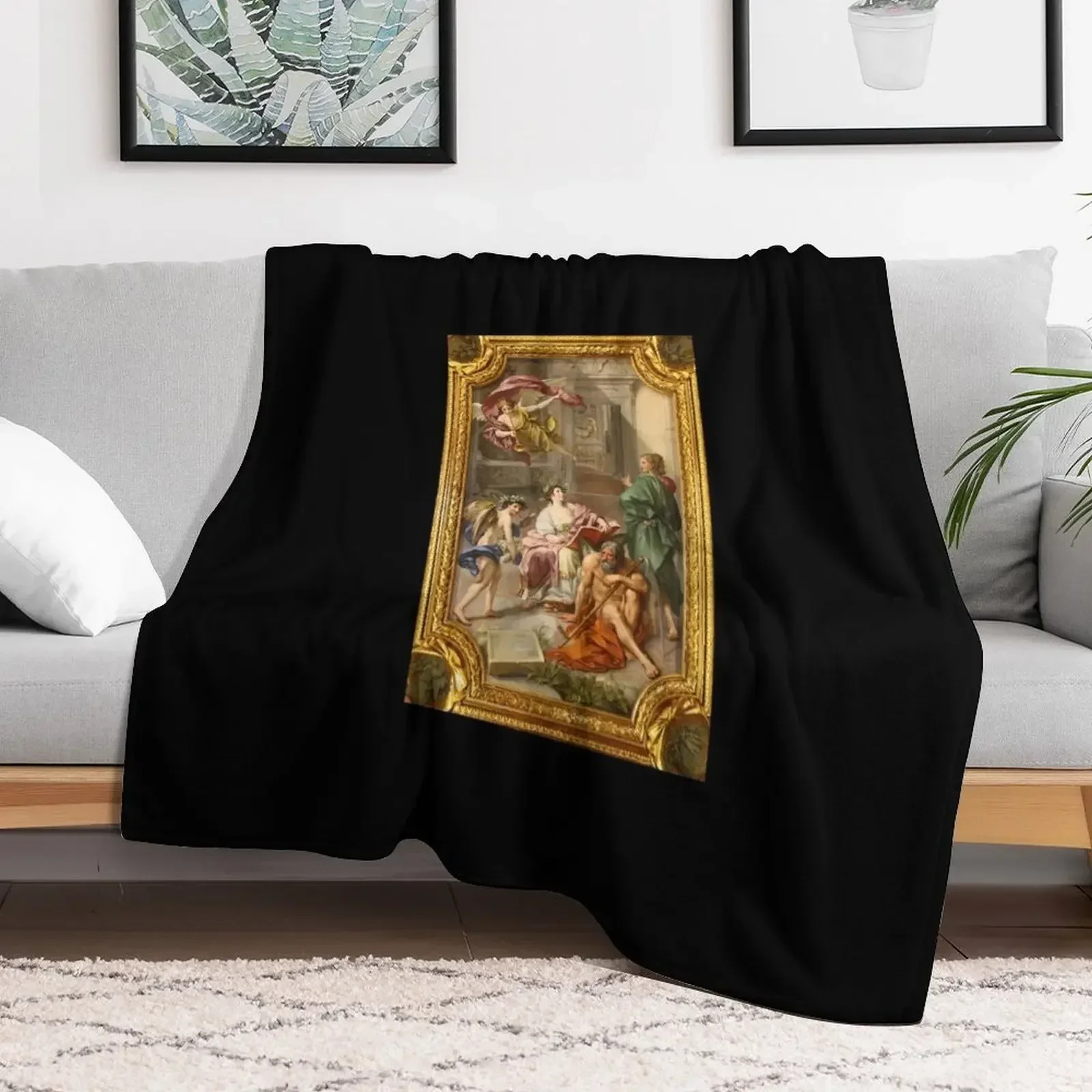 Raphael Fresco Throw Blanket Vintage Travel Blankets