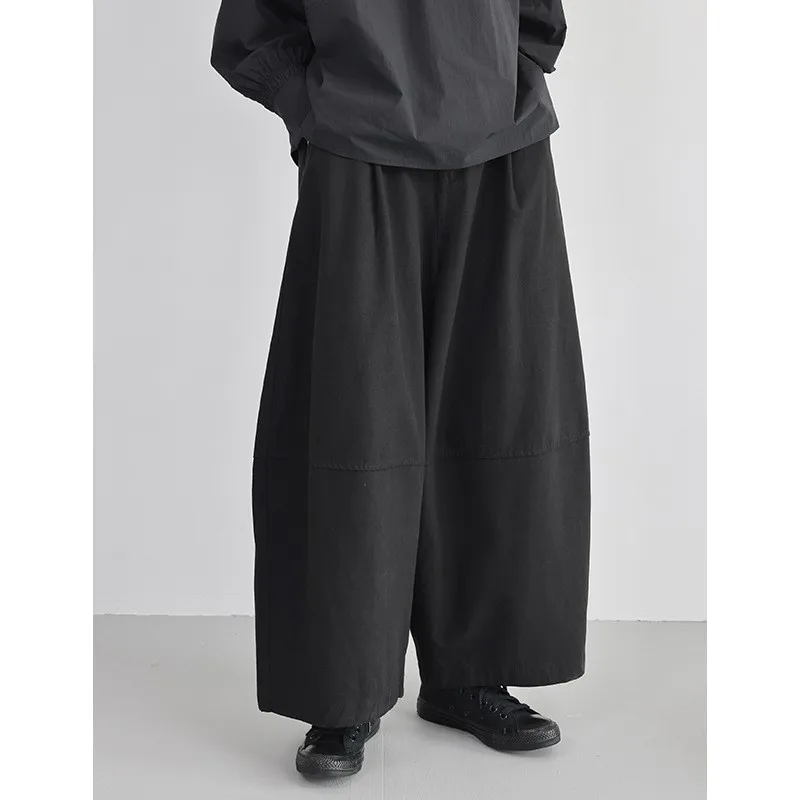 

Johnature Spring Autumn Japanese Anti-wrinkle Three-dimensional Cut Versatile Casual Loose Women Cropped Pants