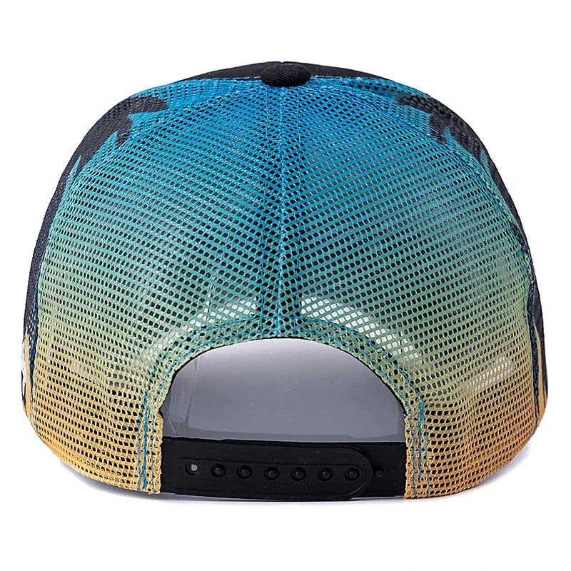 حار بيع للجنسين قابل للتعديل قبعة بيسبول شجرة جوز الهند نمط في الهواء الطلق الصيف قبعة سائق الشاحنة قبعة الشارع الشهير للرجال والنساء