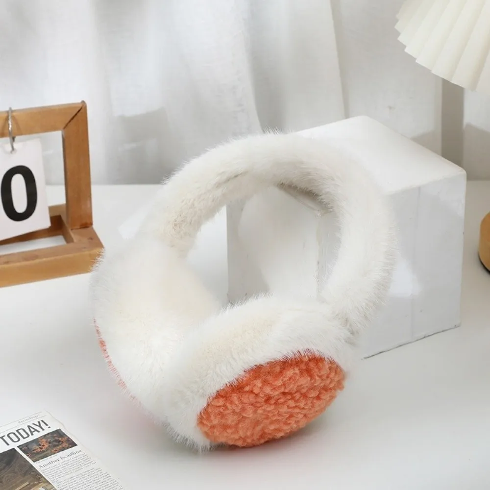 Fashion Winter Ear Warmer Soft Solid Color Warm Earmuffs Imitation Rabbit Thickened Cycling Earflap Cold Protection