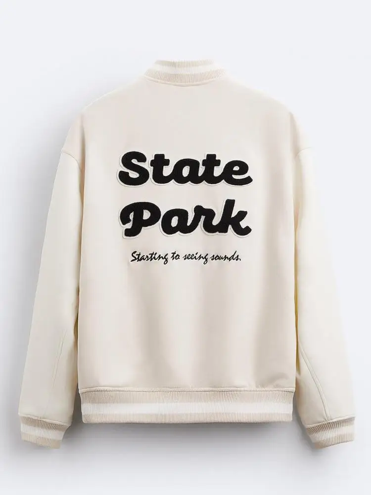 Autumn Suede Baseball Jacket Solid Color Towel Embroidered Academy Style Aviator Jacket For Men