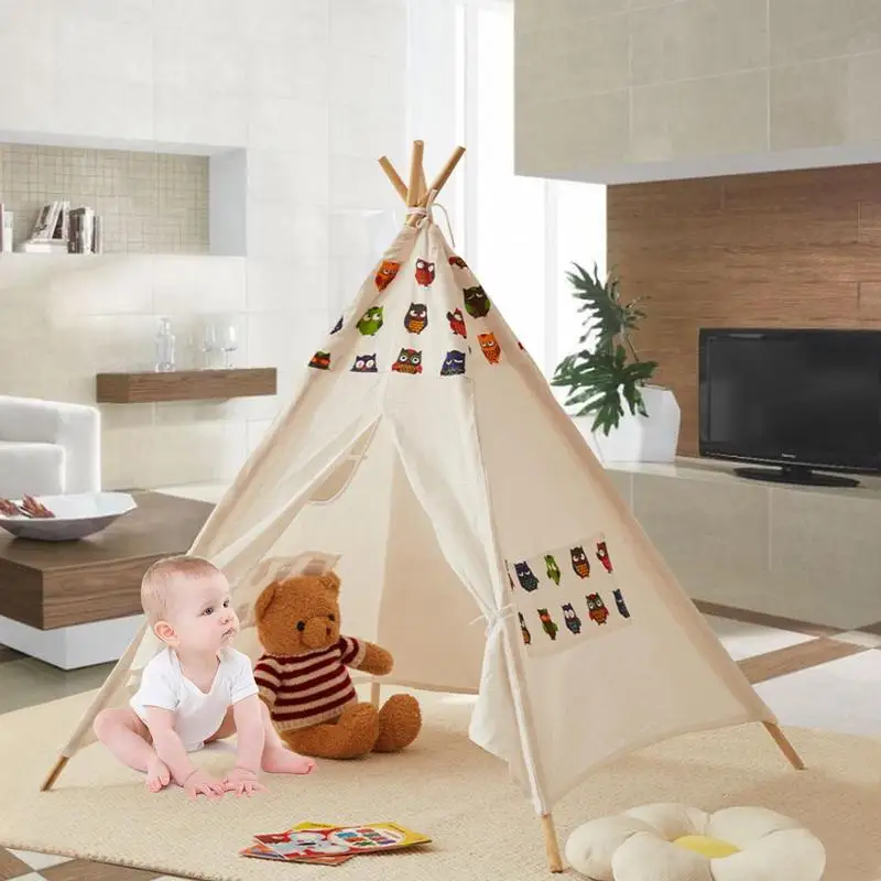 子供用ポータブル折りたたみ式プレイテント,tipi,屋内および屋外用,落書き付き,テント