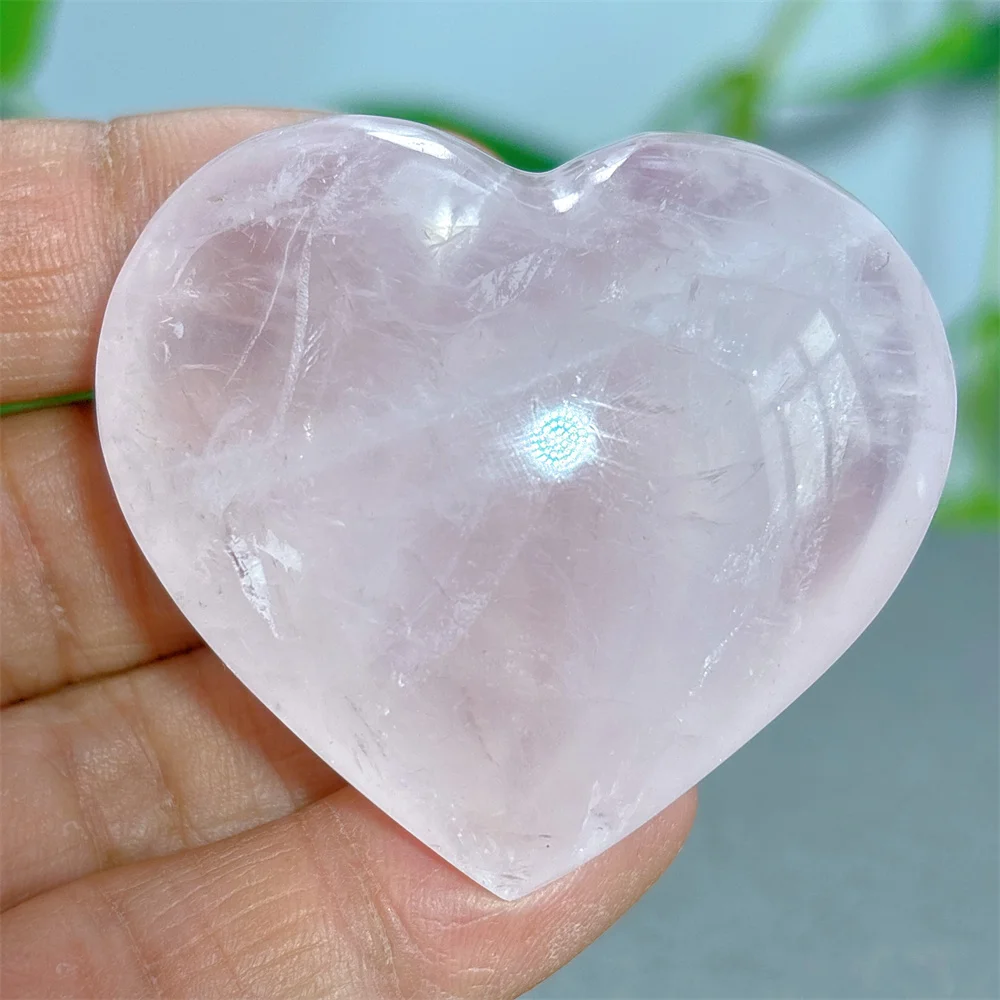 Rose Quartz Heart Crystal Natural Stone Quartz Stone Minerals Home Decoration Reiki Craft Gifts Energy Healing Luck Love