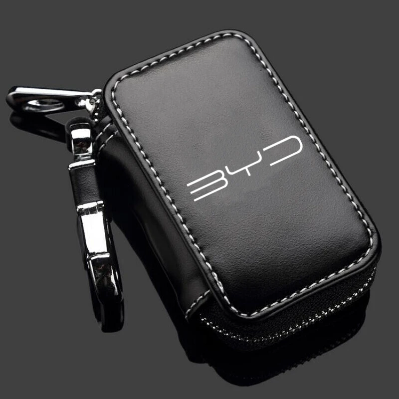 

Leather Car Key Case Keys Full Cover Protection Shell Bag For BYD Tang F3 E6 Atto 3 Yuan Plus Song Max F0 G3 I3 Ea1 Dmi 2din G6