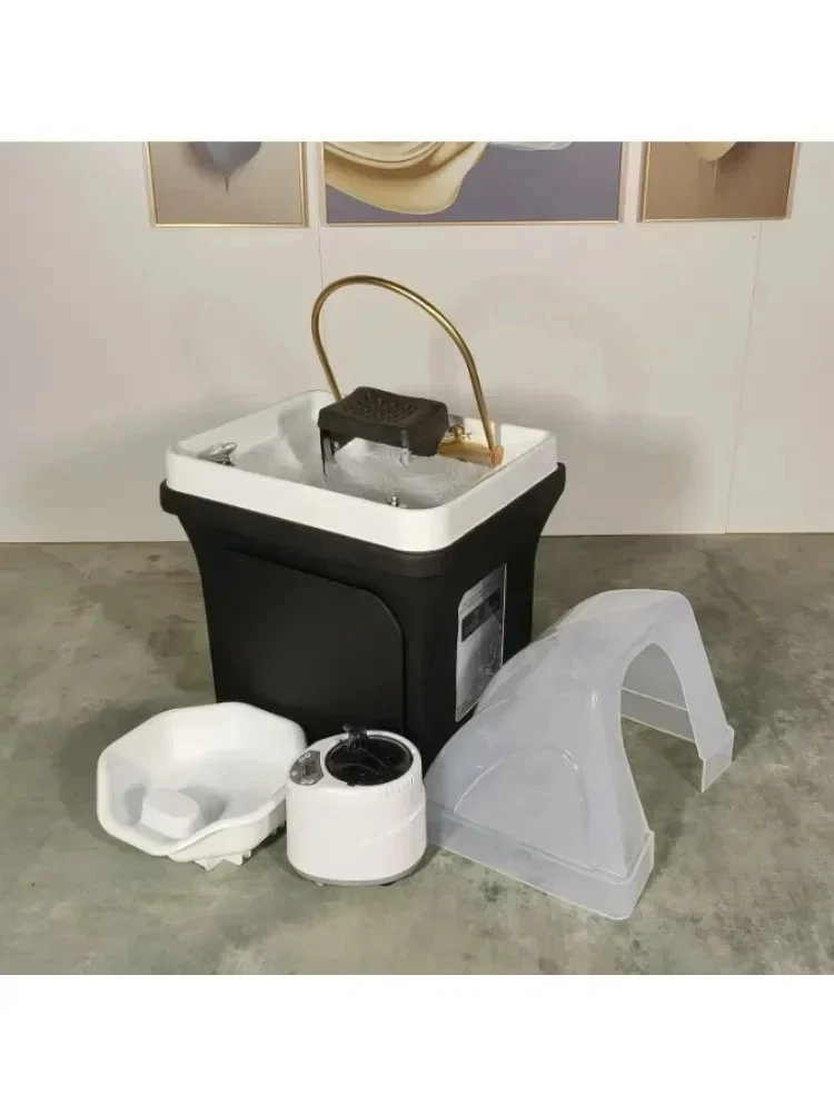 High Quality Thai-Style Single Mobile Barber Shop Flushing Shampoo Basin Fumigation Intelligent Constant Temperature Water