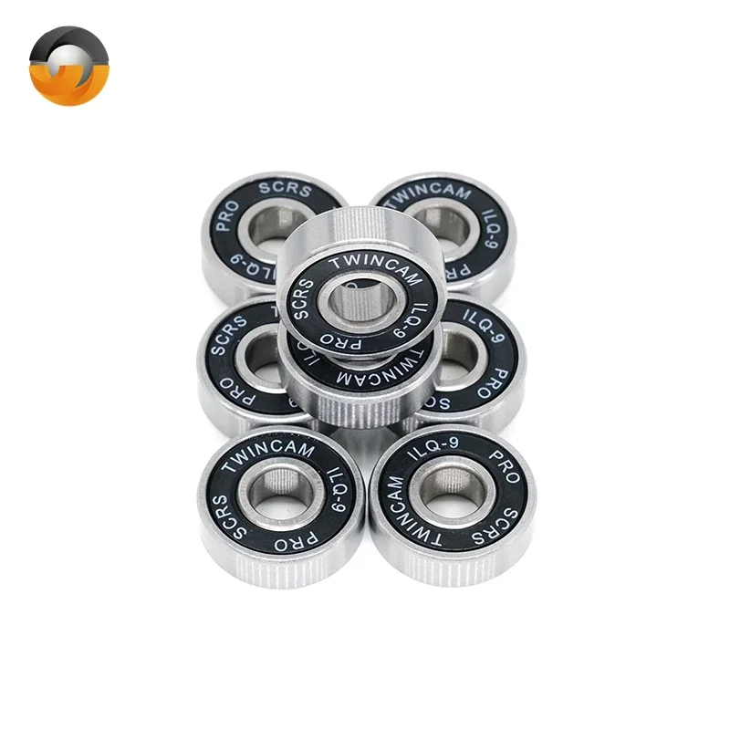 8Pcs Roller Skate Wheel Bearings Deep Groove 608RS ABEC-9 Miniature Ball Bearings Chrome Steel Bearing for Skateboard