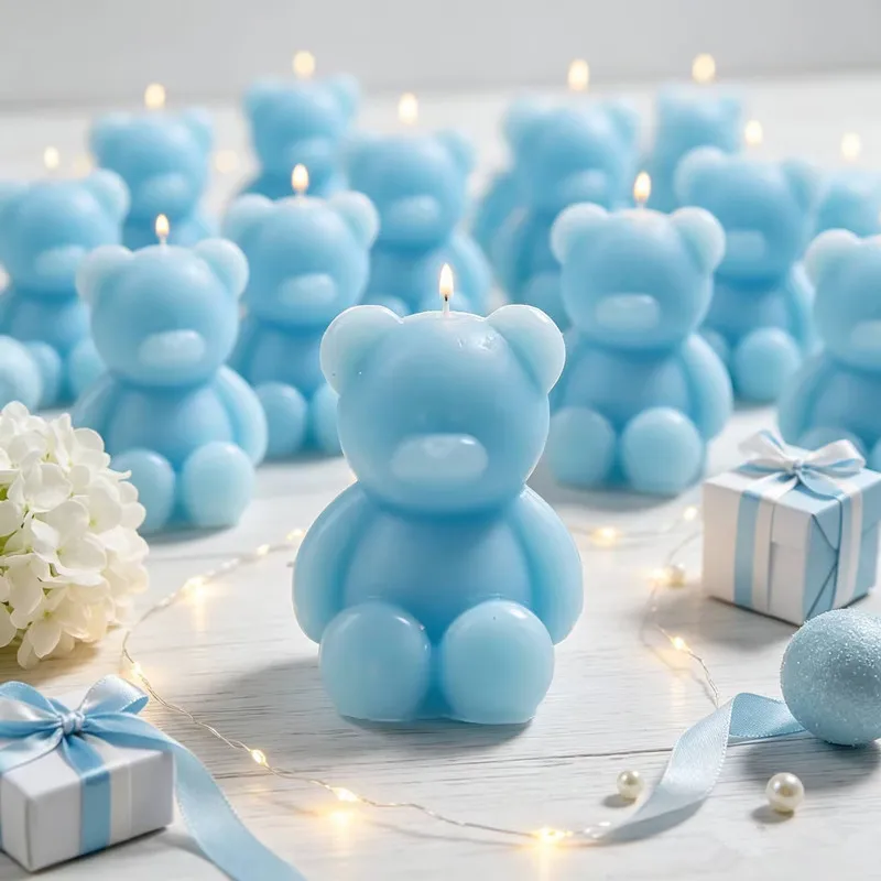 50PCS Shower Candle Shower Favors for Guest Bear Party Favors Baby Shower Candles Bulk for Gifts Favors Party