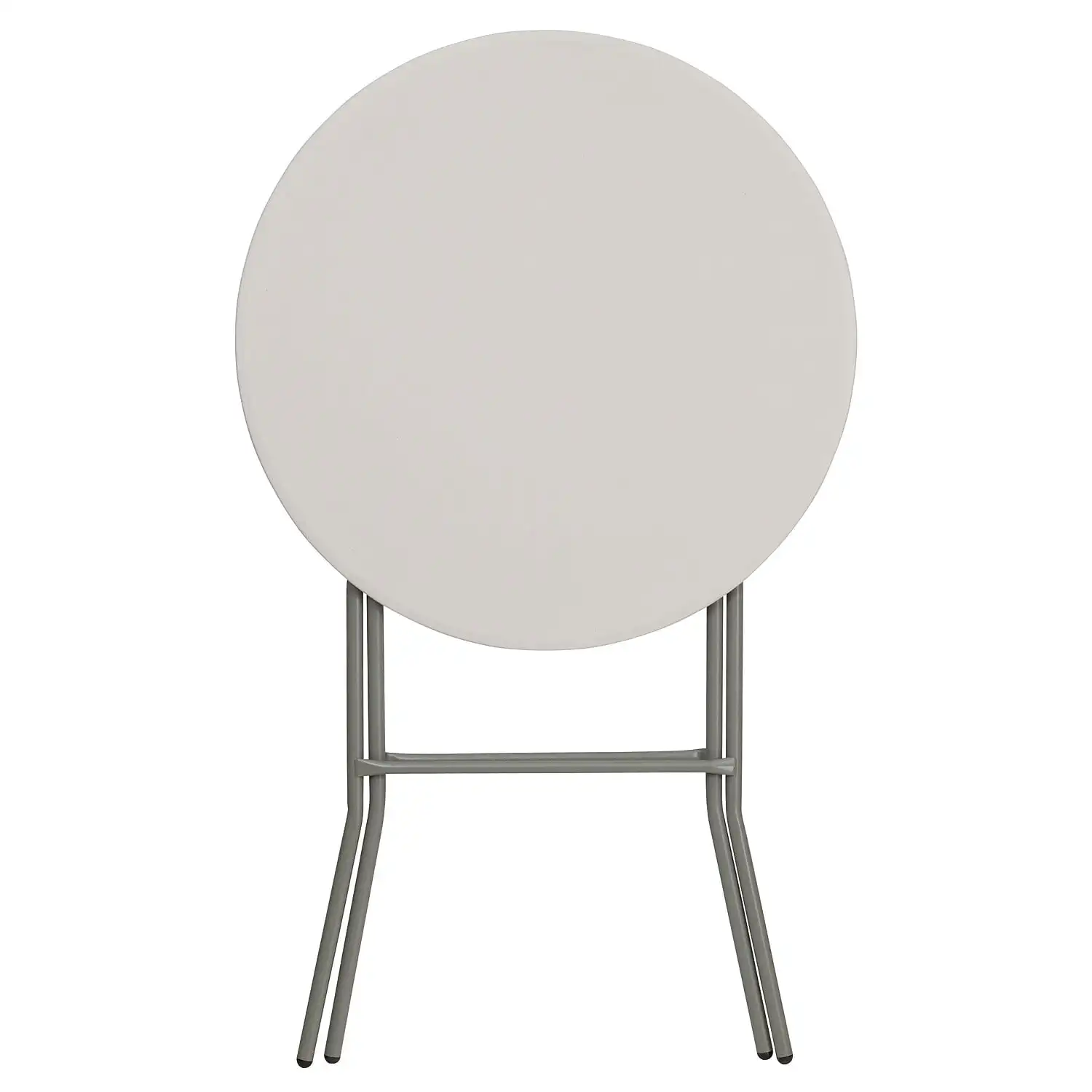 Round White Plastic Bar Height Folding Table Kitchen Bistro Pub Table