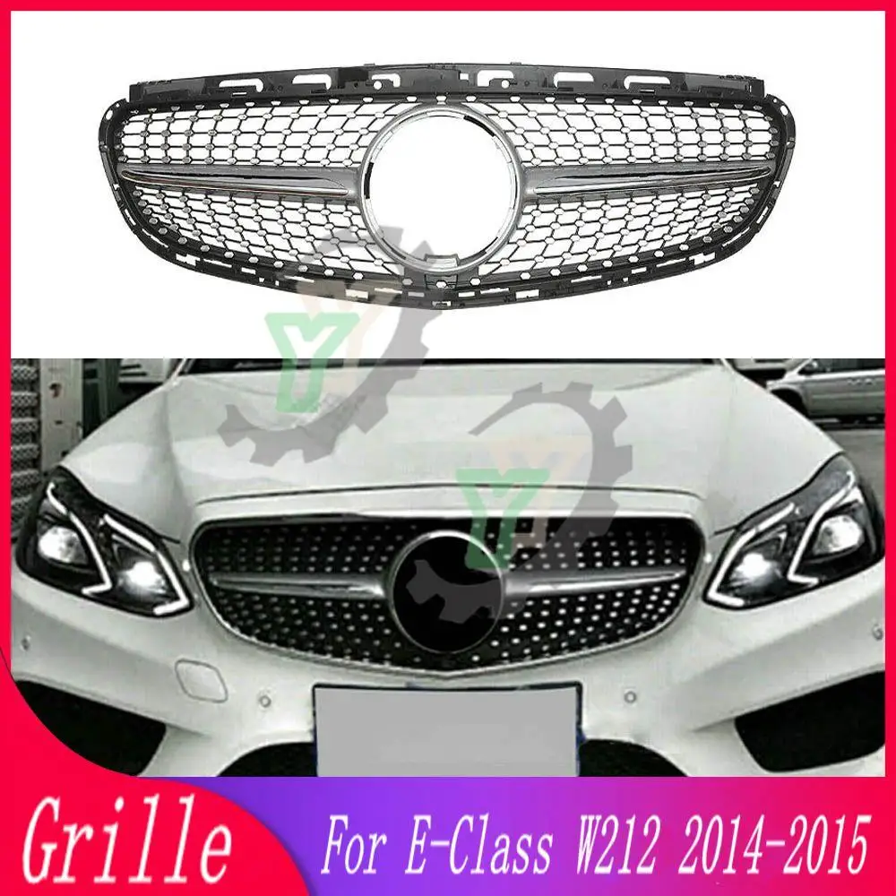 

Front Bumper Upper Grille Facelift Racing Grill For Mercedes-Benz E-Class W212 E200 E260 E300 E350 E4000 2013-2015 Car Accessory