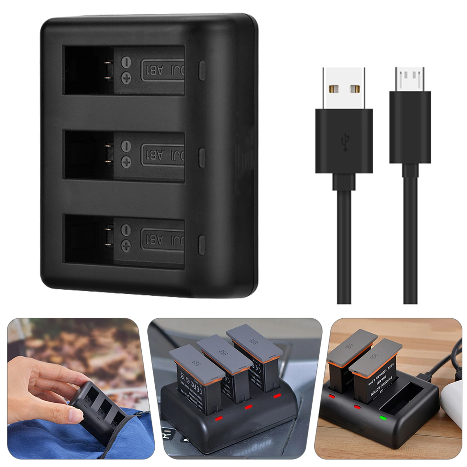 

Portable USB Camera ABS Accessories Rechargeable Type Protection Gifts Camera Batteries