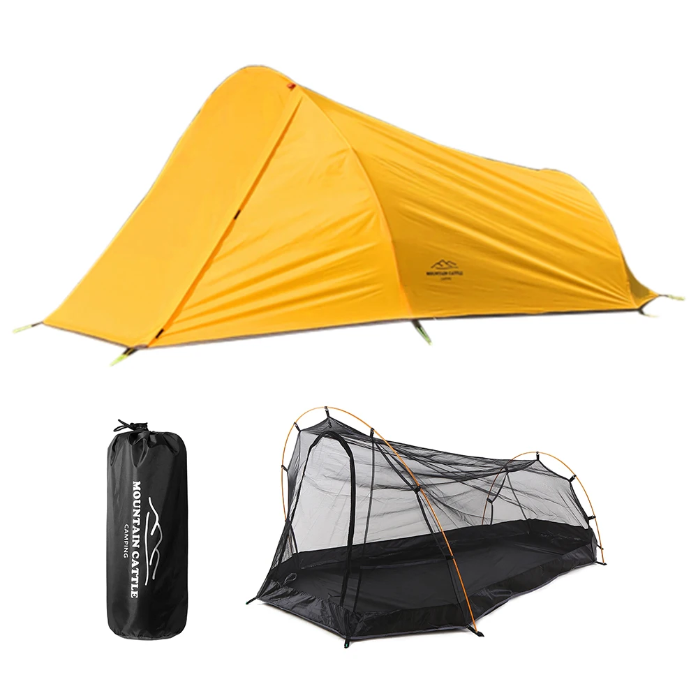 

Ultralight Dual Layer Waterproof Sleeping Bag Tent 2 Person Outdoor Camping Tent Aluminum Pole Tourist Tent Hiking Backpack Tent