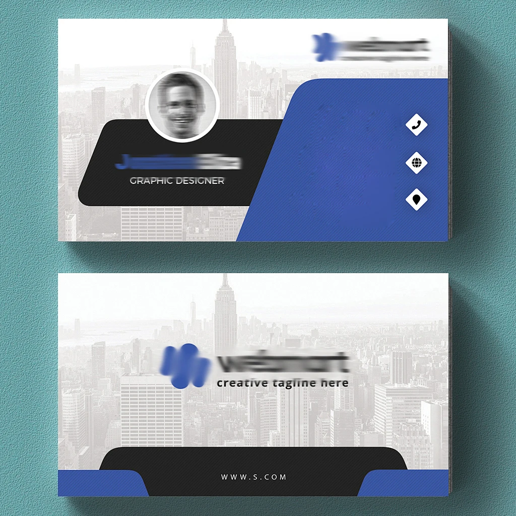 1000pcs Customized Logo Double-Sided Full-Color Printing Film Waterproof Business Card Thank-You Card Gift Card