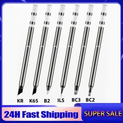 FNIRSI-Punta de soldador HS-01, Kit de estación de soldadura sin plomo, tipo de calefacción interna, HS01-BC2 B2 ILS KR K65 BC3