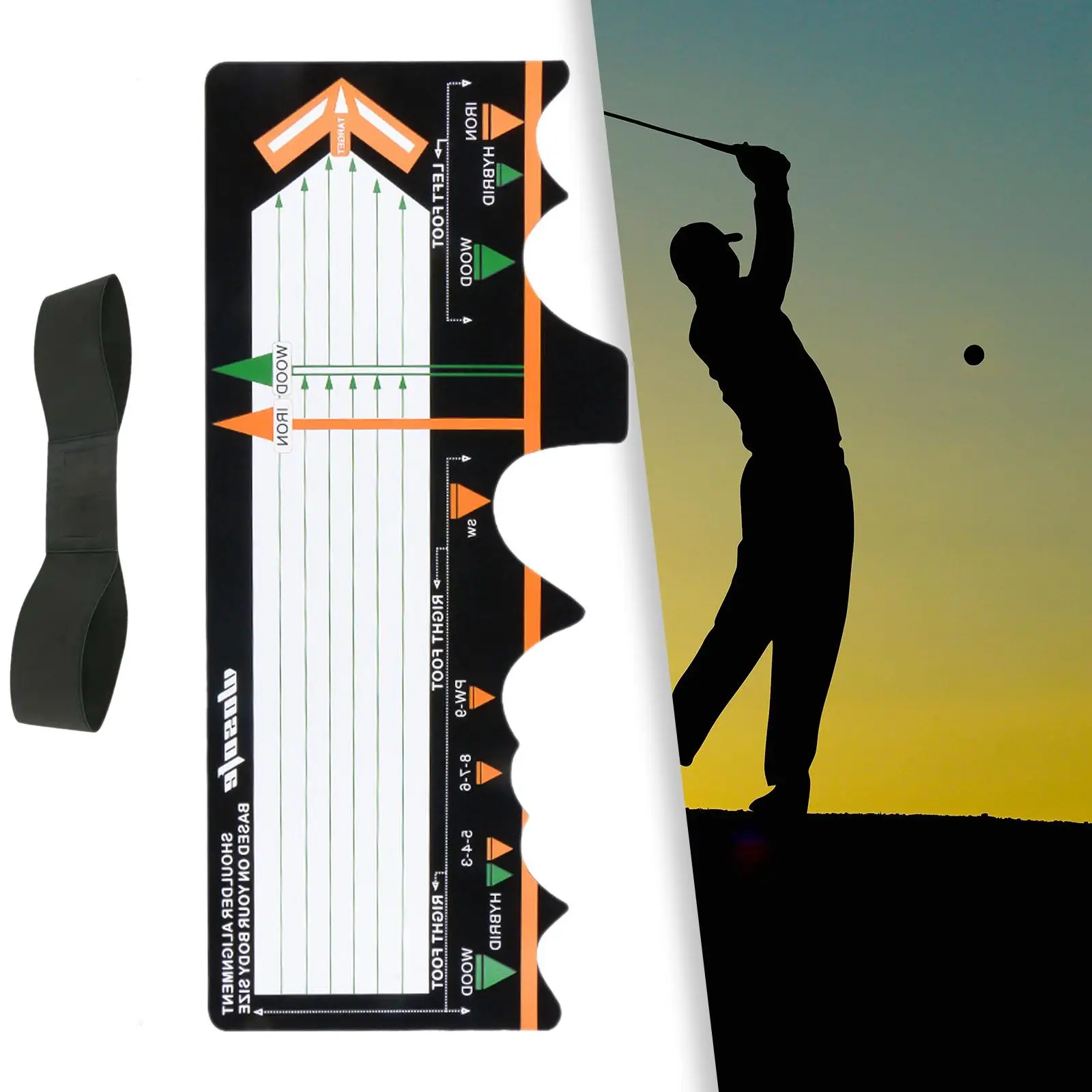 Golf Training Mat Correct Stance Posture Practice Golf Practice Swing Mat Golf