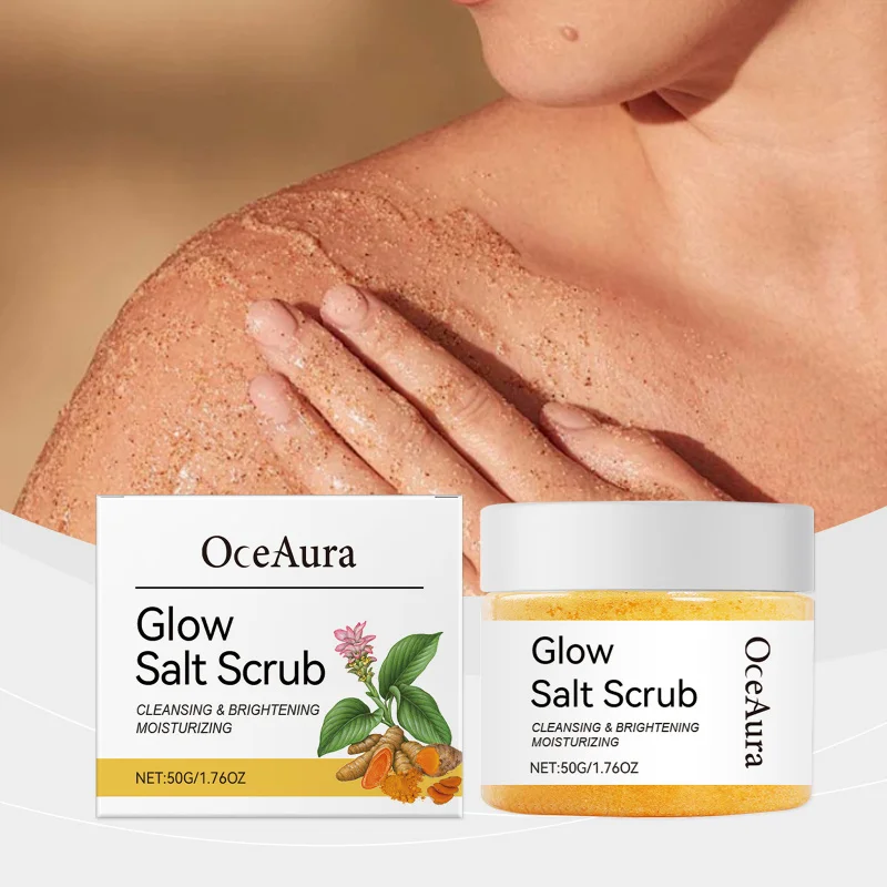 

Turmeric Bath Salt Exfoliating Scrub - Gentle Body Moisturizing Cleansing, Removes Dead Skin & Enhances Defense, Smooth Skin