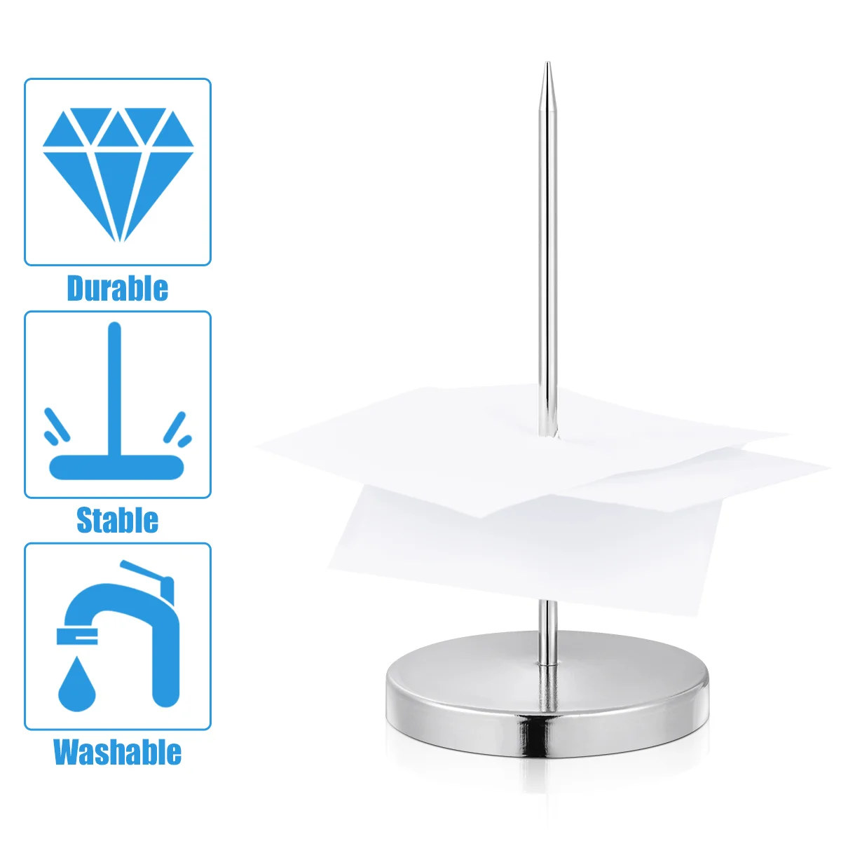 Imagem -05 - Receipt Holder Cheque Spindle Desk Straight Rod Stabbers Bilhete Spike para Restaurante Pcs Aço Inoxidável