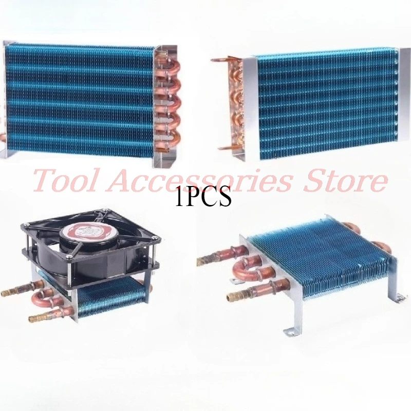 1PC Copper Tube Aluminum Fin Evaporator Condenser Radiator Refrigerator Freezer Air-cooled and water-cooled heat exchanger