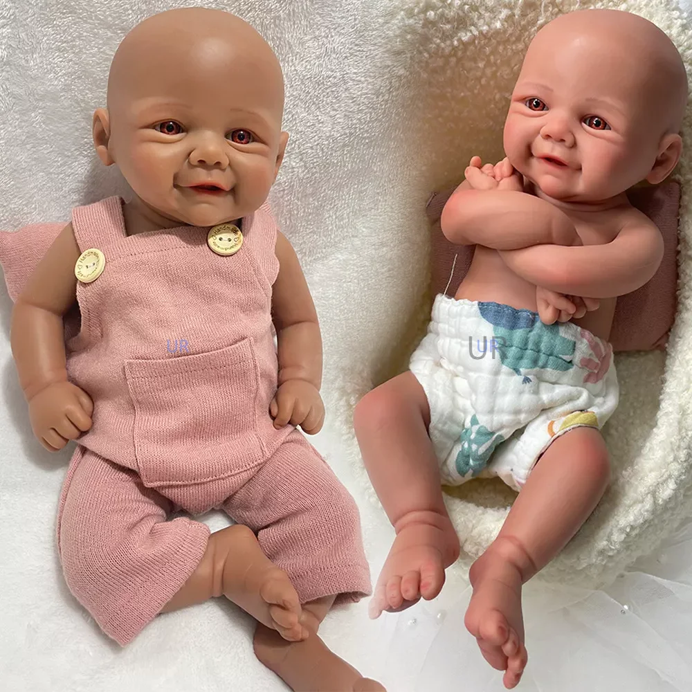 

17" Silicone Reborn Doll Lifelike Newborn Baby Girl Vivienne Open Eyes Kids Birthday Gift For Xmas New Year Halloween Festival