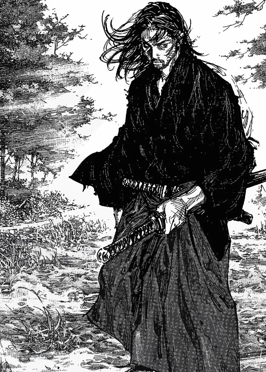 バガボンド　宮本武蔵 特大ポスター ポストカード 井上雄彦作 バガボンド・宮本武蔵の墨絵ポスターを入荷しました