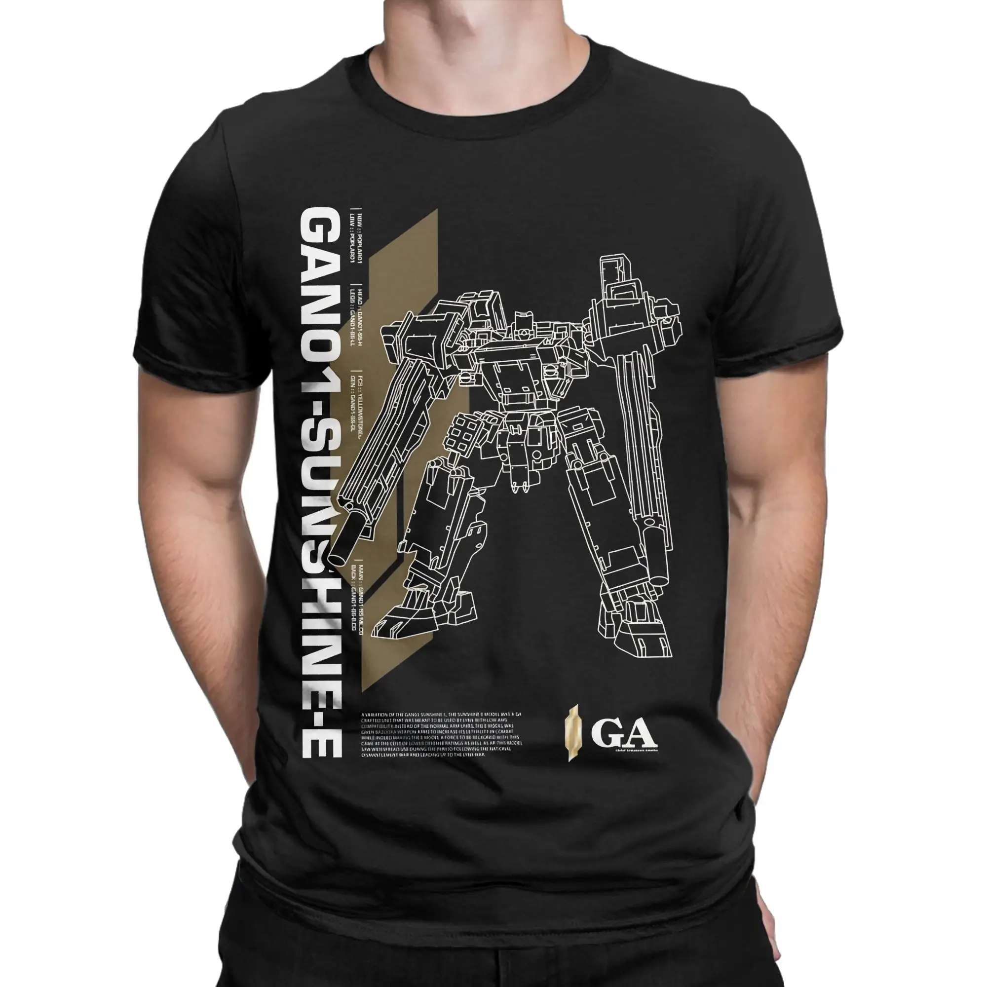 Armored Core  Ga America   Mech   Sunshine E   Negative Funny 100% Cotton T-Shirt Armored Core Tees Tops For Men