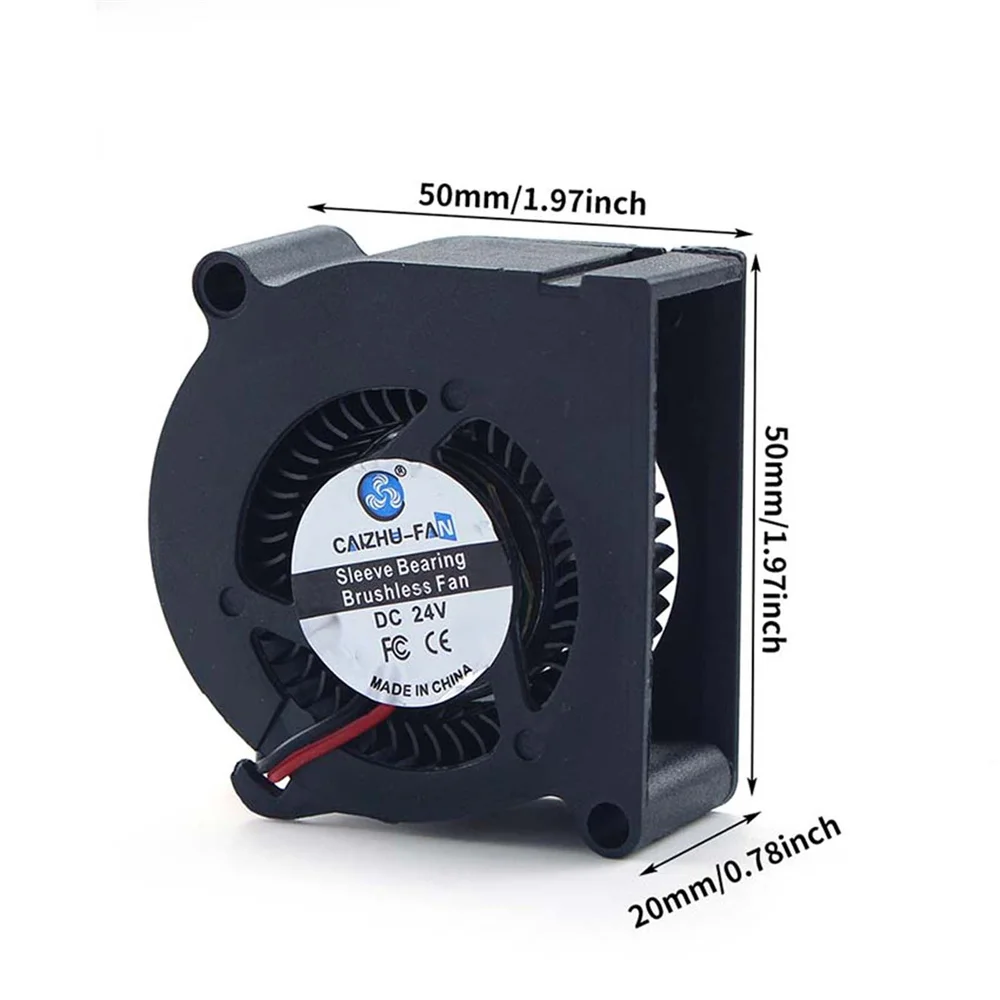 For Flashforge Adventurer 5M Pro 5020 Fan 24V Extruder Dual Ball Cooling Fan for 5M Pro Hotend Board Fan Accessories